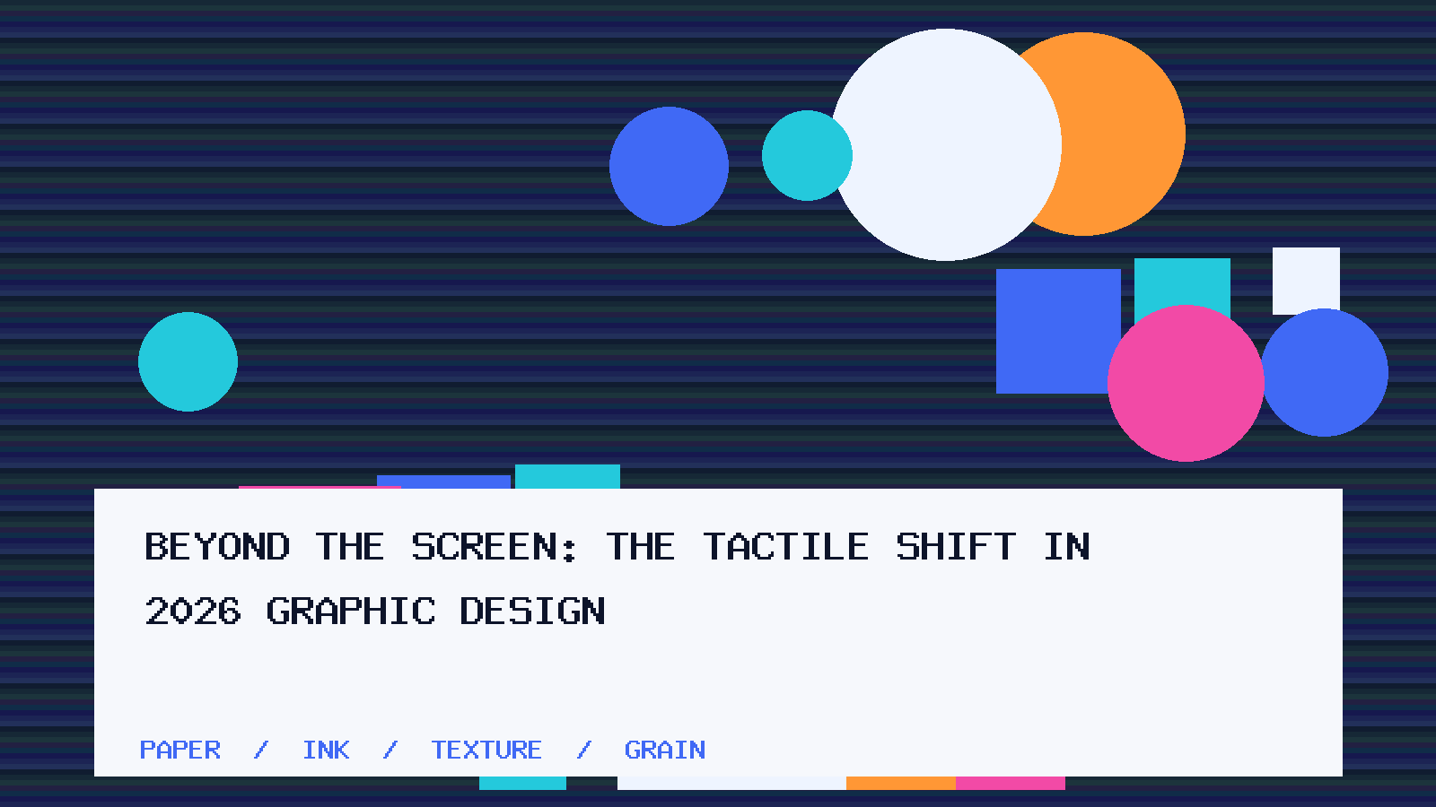 Original SBI editorial illustration for Beyond the Screen: The Tactile Shift in 2026 Graphic Design